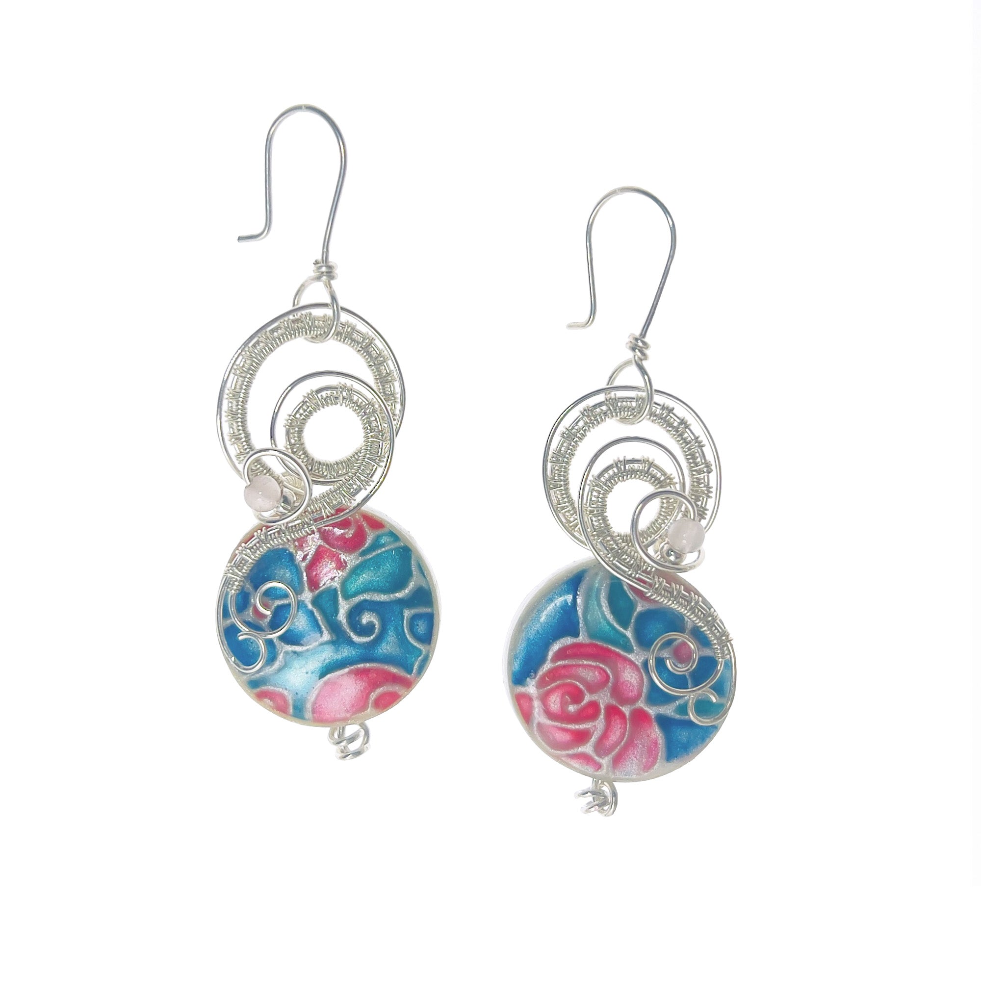 Crested Earrings in Riviera Escape