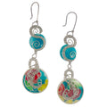 Disc Drop Earrings in Caribbean Dream