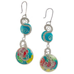 Disc Drop Earrings in Caribbean Dream