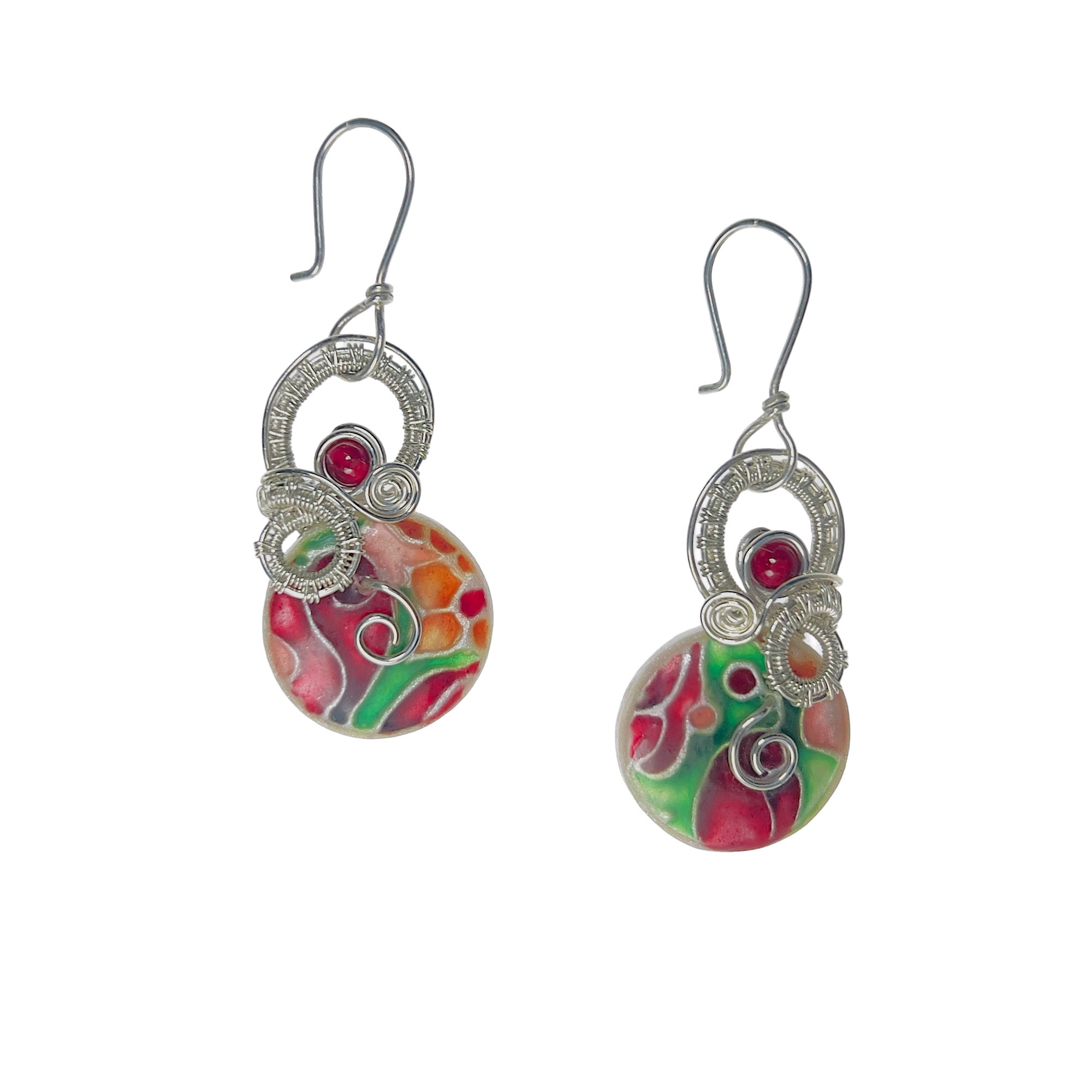 Embraced Earrings in Sangria Glow